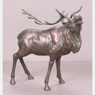 Appraisal: Artist Unknown th Century Elk Bronze Artist Unknown th Century