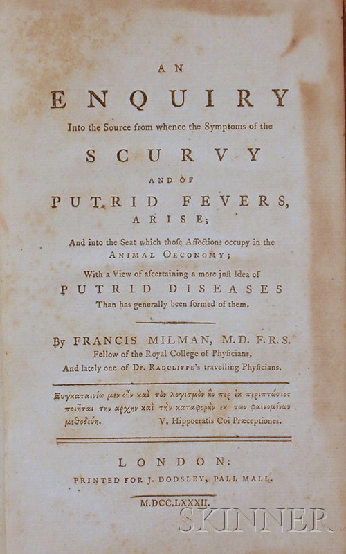 Appraisal: Medicine Milman Francis An Enquiry Into the Source from whence