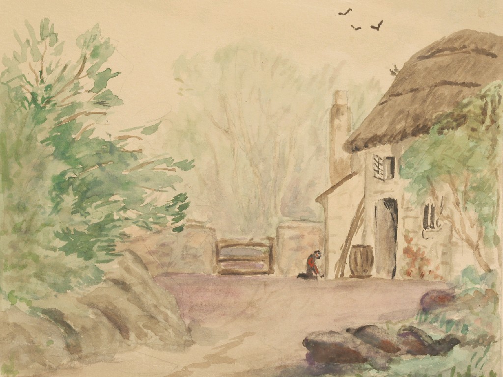 Appraisal: ATTRIBUTED TO CECIL BEATON A Devonshire cottage Near Brendon titled