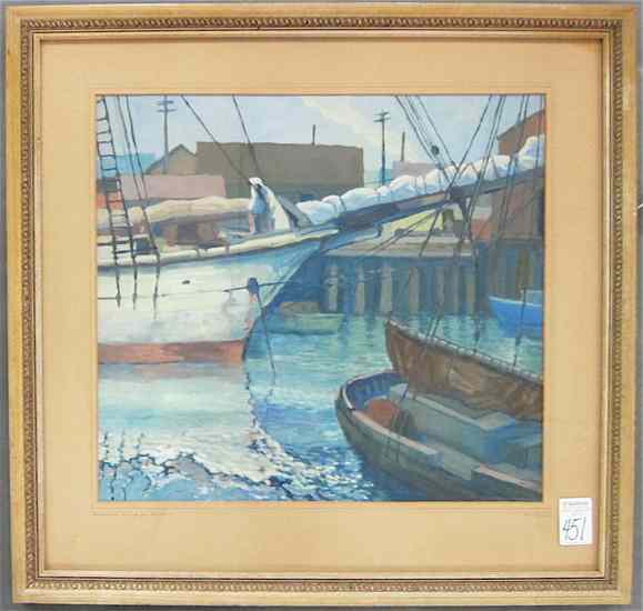 Appraisal: ROSS GILL WATERCOLOR ON PAPER Bothell WA - Titled ''Sailing