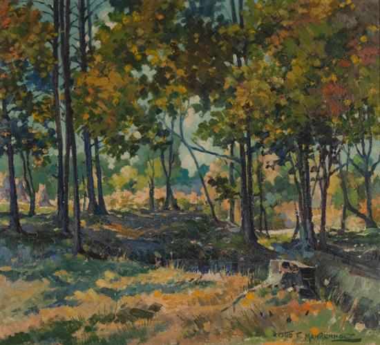 Appraisal: Otto F Mahrenholz American th century Impressionist Landscape oil on