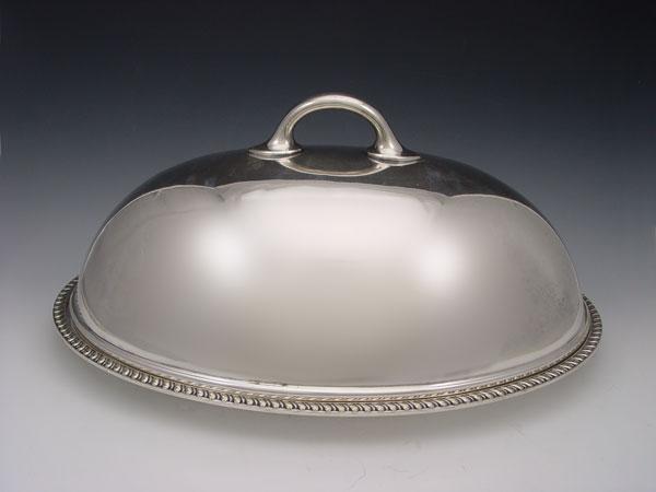 Appraisal: REED AND BARTON SILVER SOLDERED PLATTER AND DOME Reed Barton