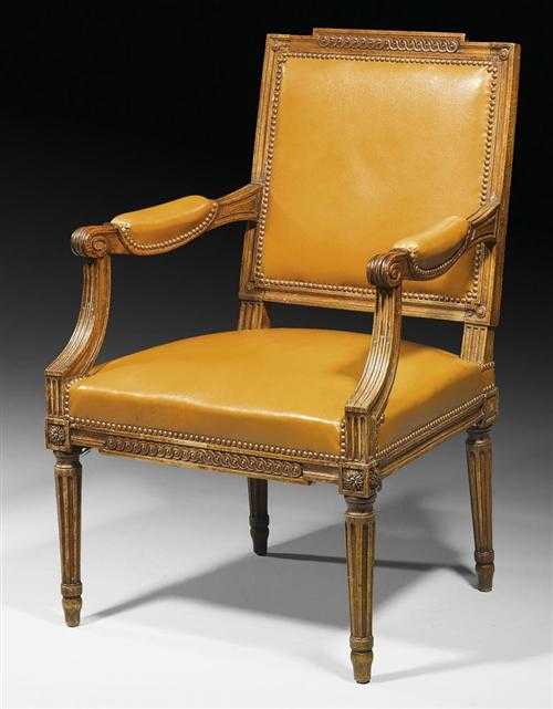 Appraisal: FAUTEUIL A LA REINE Louis XVI Basel end of the