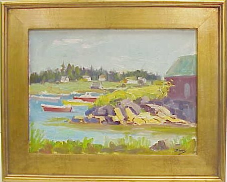 Appraisal: Roger Dennis American - oil on artist's board Corea Maine