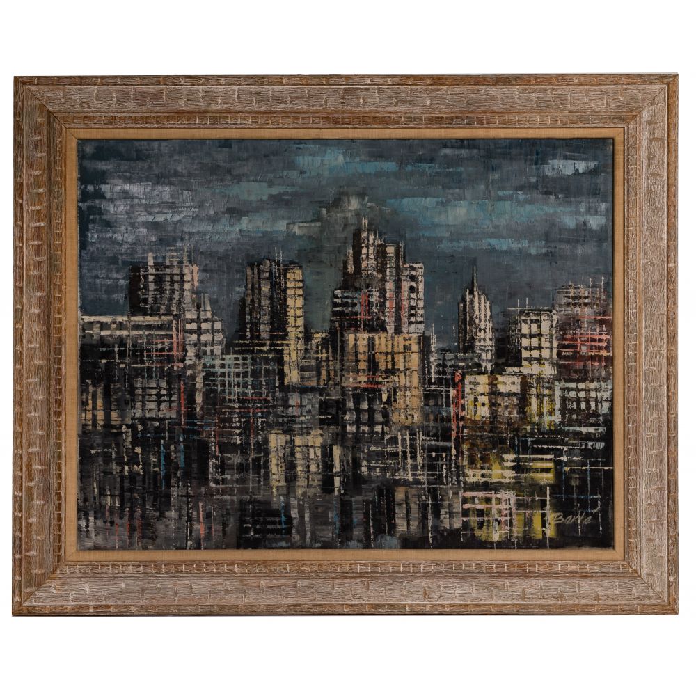 Appraisal: HENRI BERTE FRENCH B CITYSCAPE OIL ON CANVASUndated signed lower