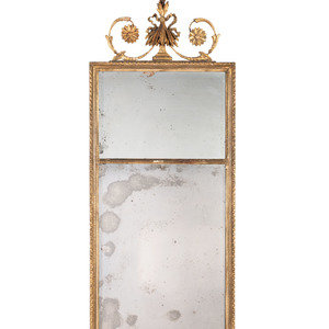 Appraisal: A Pair of Giltwood Mirrors with Eagles th Century Height