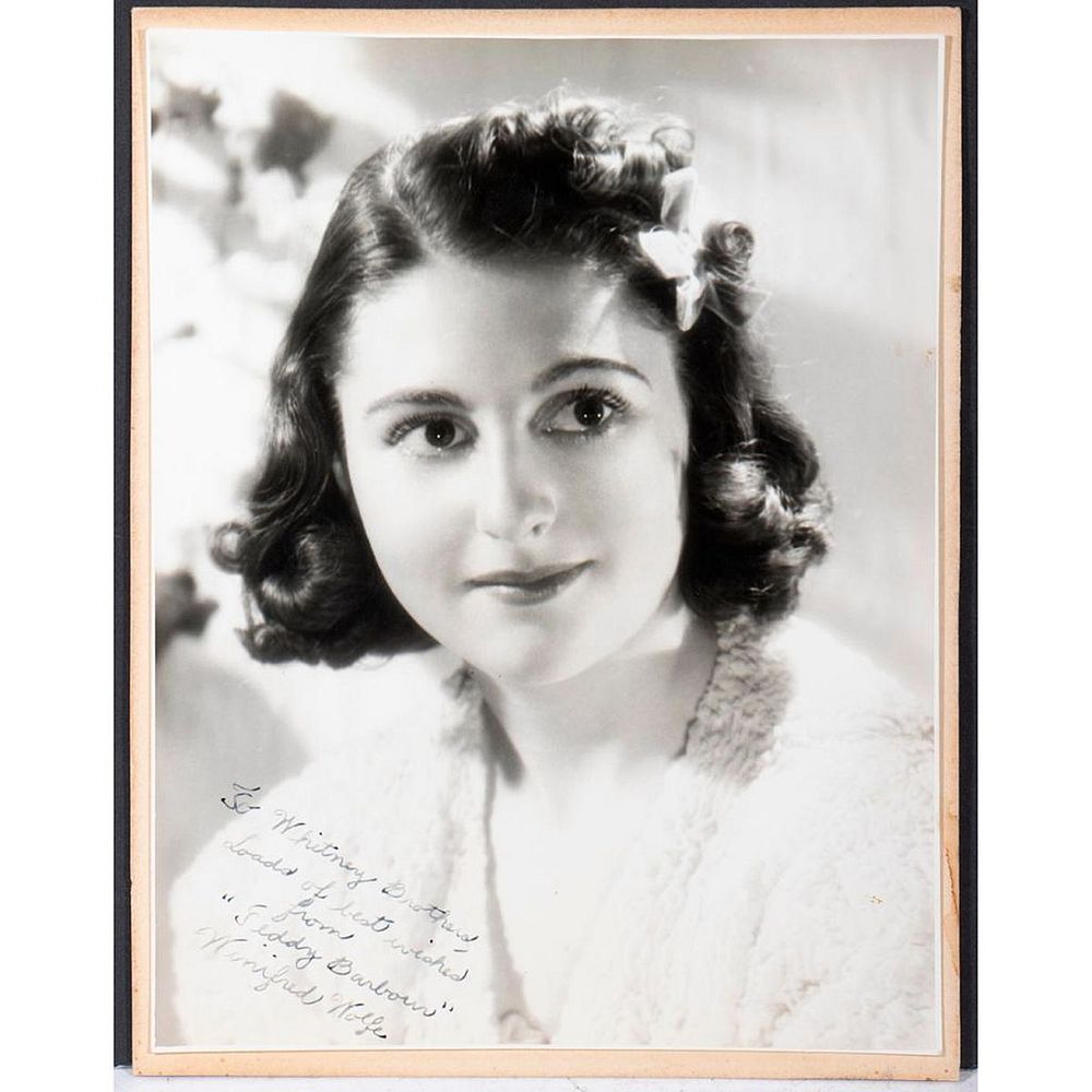 Appraisal: Winifred Wolfe Original autographed inscribed photograph Size x Condition Showing