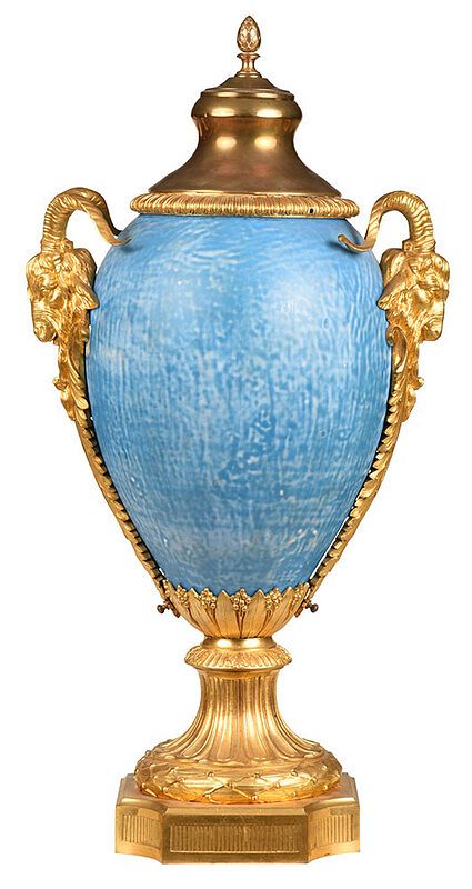 Appraisal: Louis XVI Style Porcelain and Gilt Bronze Urn Continental th