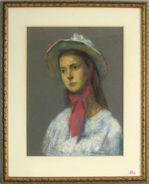 Appraisal: Thomas Strickland American - pastel portrait signed upper left x