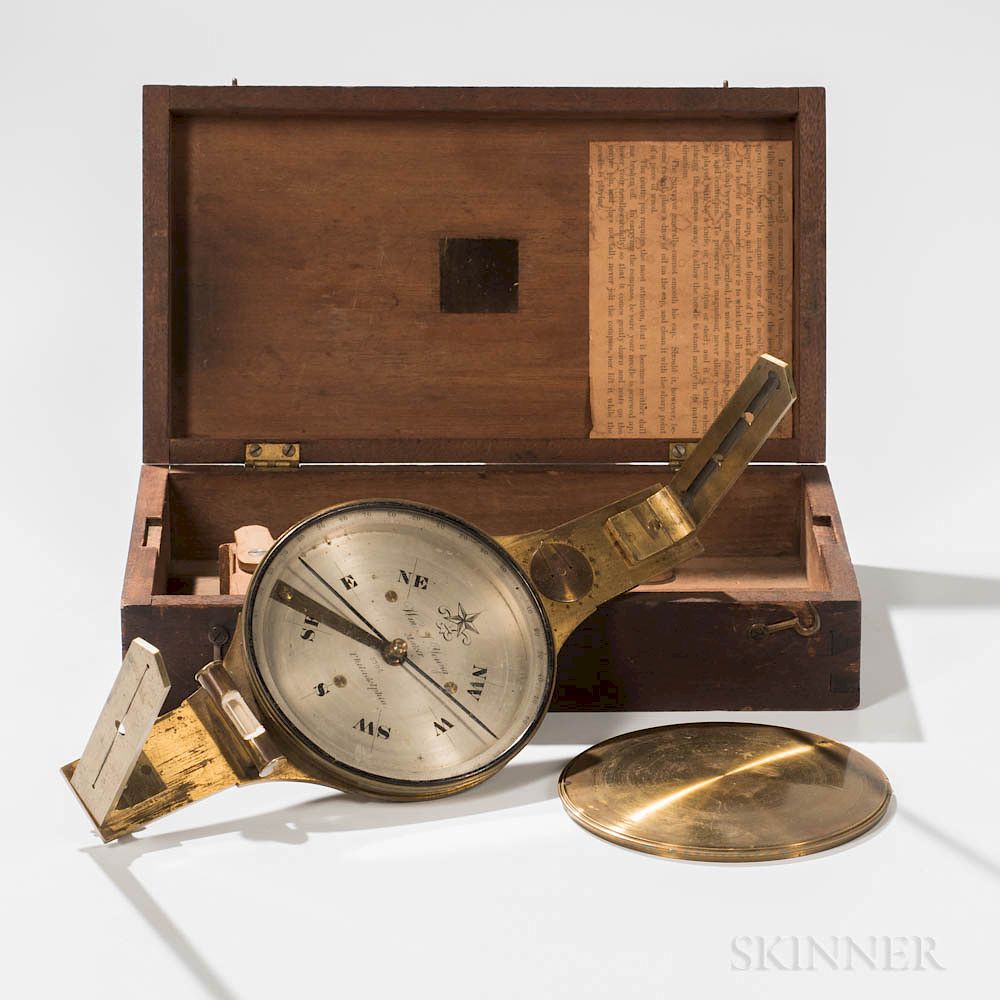 Appraisal: William J Young Gentleman's Surveyor's Compass William J Young Gentleman's