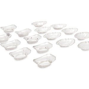 Appraisal: Sixteen American Silver Nut Dishes comprising eight by Tiffany Co