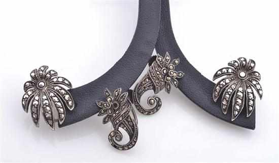 Appraisal: TWO PAIRS OF MARCASITE EARRINGS