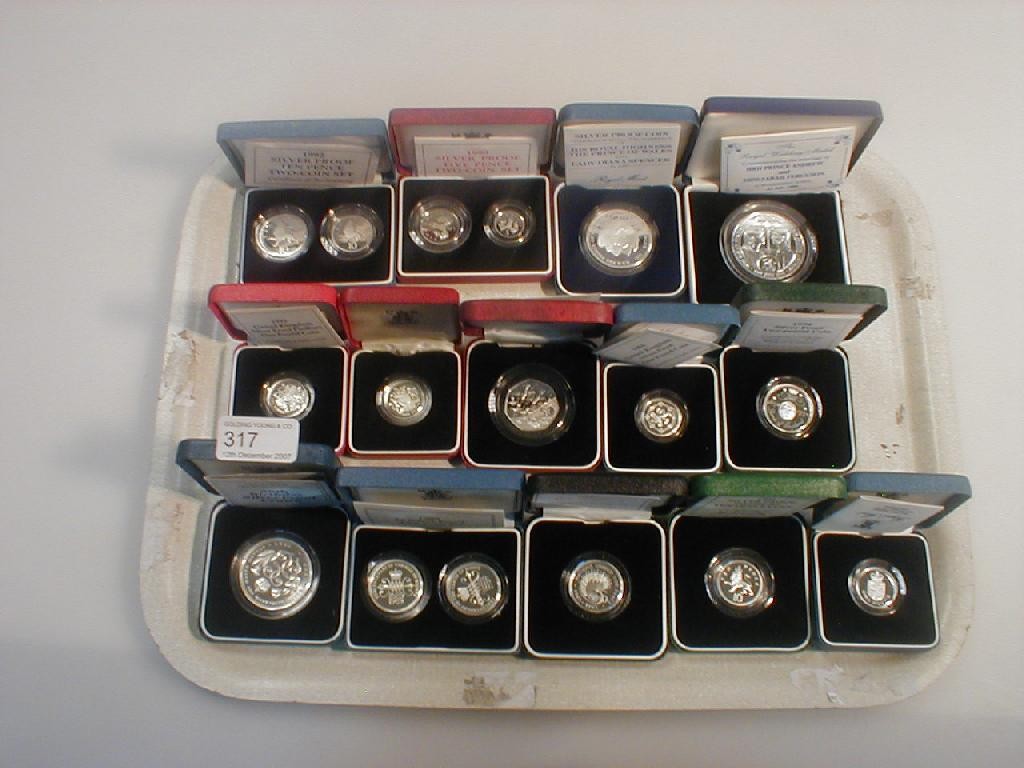 Appraisal: Royal Mint Various silver proof coin sets boxed