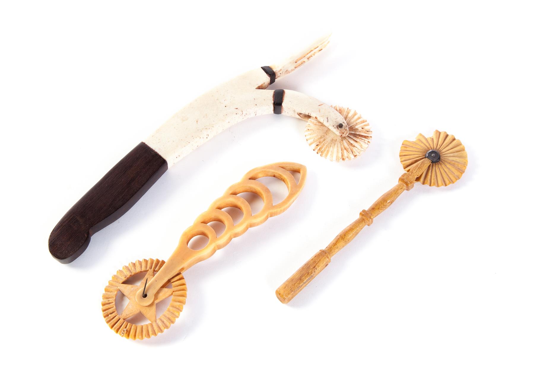 Appraisal: THREE AMERICAN PIE CRIMPERS Late th- th century Two of