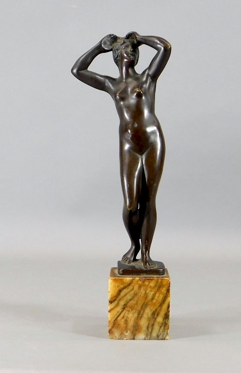 Appraisal: French Neoclassical Bronze Model of a Nude Woman France Early