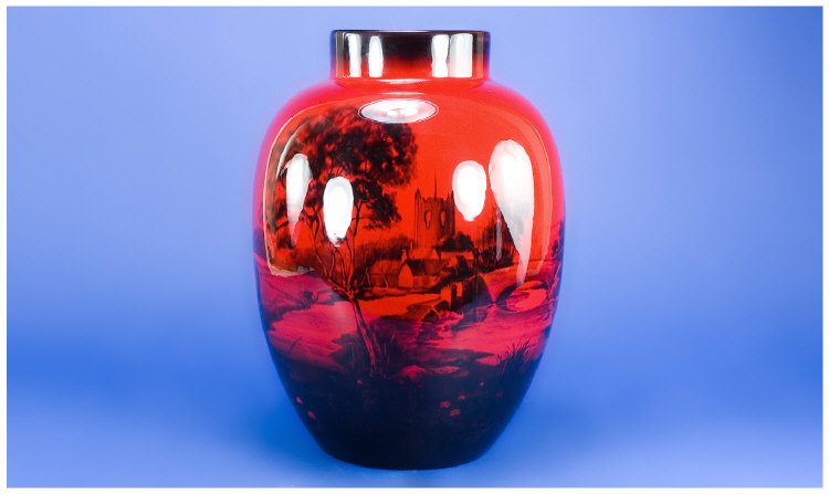 Appraisal: Royal Doulton Flambe Vase At Kendal No marked for Fred