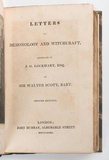 Appraisal: Scott Sir Walter Letters on Demonology and Witchcraft London John