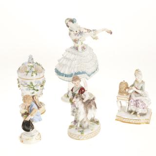 Appraisal: Meissen porcelain figurines and articles Meissen porcelain figurines and articles