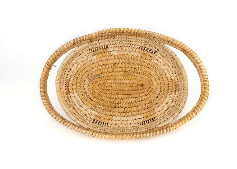 Appraisal: Papago Basket Tray Papago Basket Tray woven fiber x x