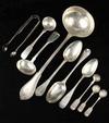 Appraisal: COIN SILVER SERVING PCS - Including Large Punch Ladle with