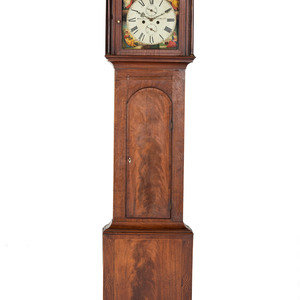 Appraisal: An English Line Inlaid Mahogany Tall Case Clock th Century