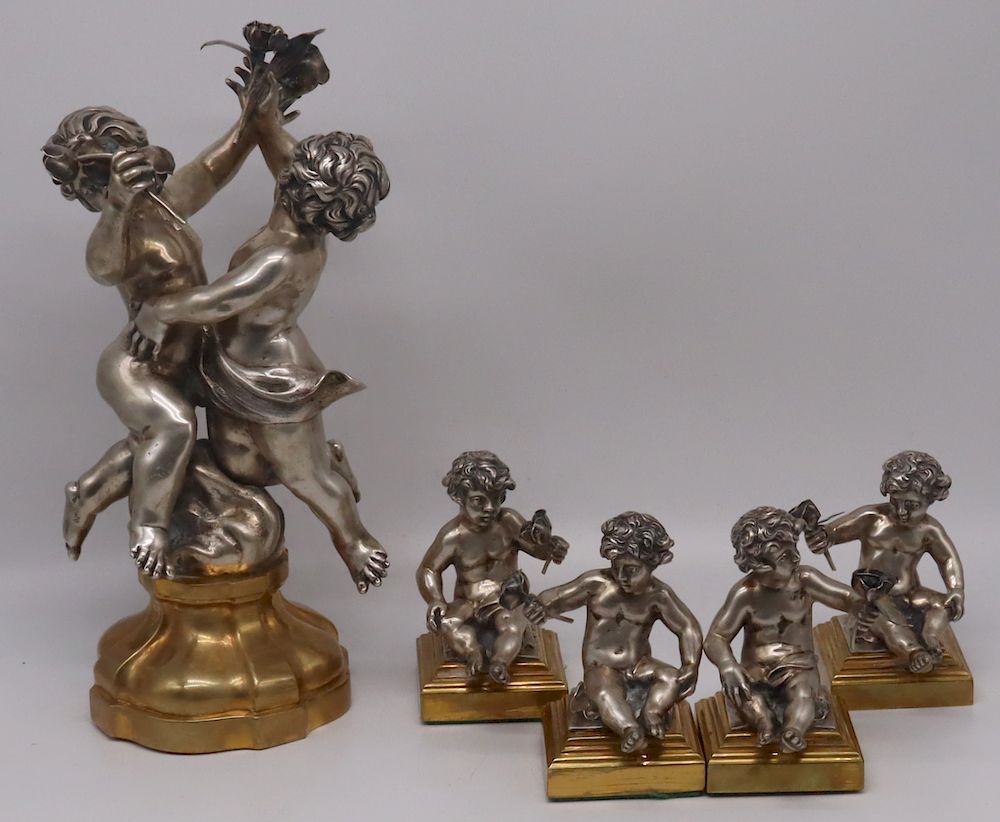 Appraisal: Luigi Avolio Italy th C Silver Figural Grouping Luigi Avolio