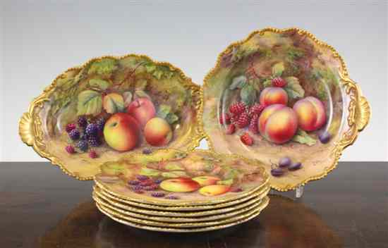 Appraisal: A Royal Worcester part dessert service painted by T Lockyer