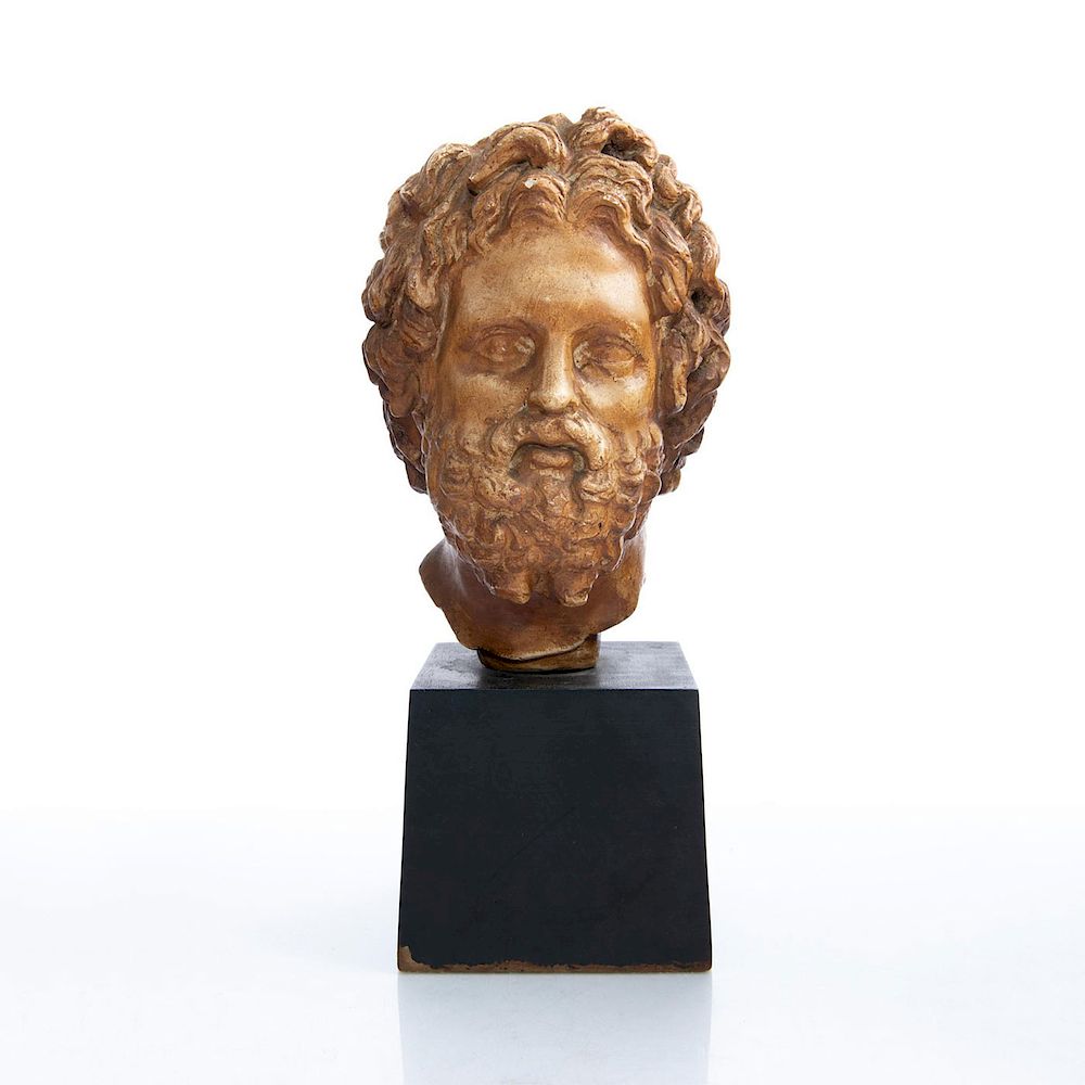 Appraisal: ALVA STUDIOS SCULPTURAL BUST AFTER ASCLEPIUS OF MILOS Neoclassical styled