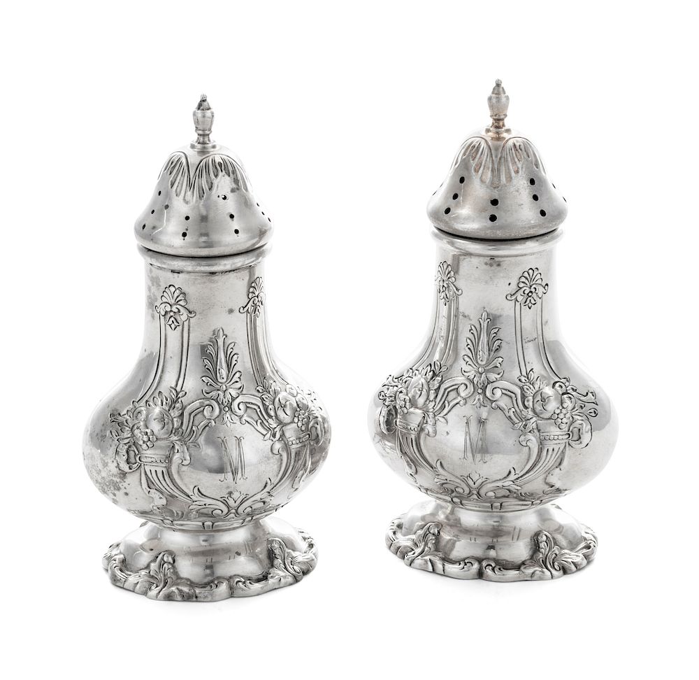 Appraisal: A Pair of American Silver Casters A Pair of American