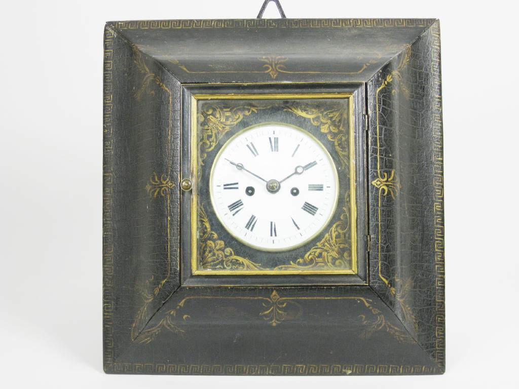 Appraisal: A th Century Wall Clock with white enamel circular dial