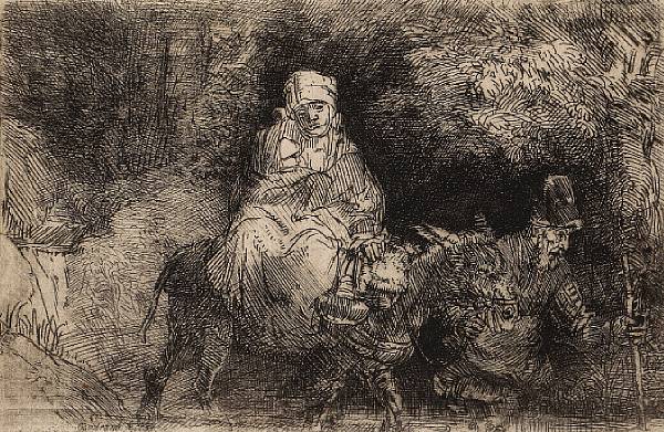 Appraisal: Rembrandt Harmensz van Rijn Dutch - The Flight into Egypt