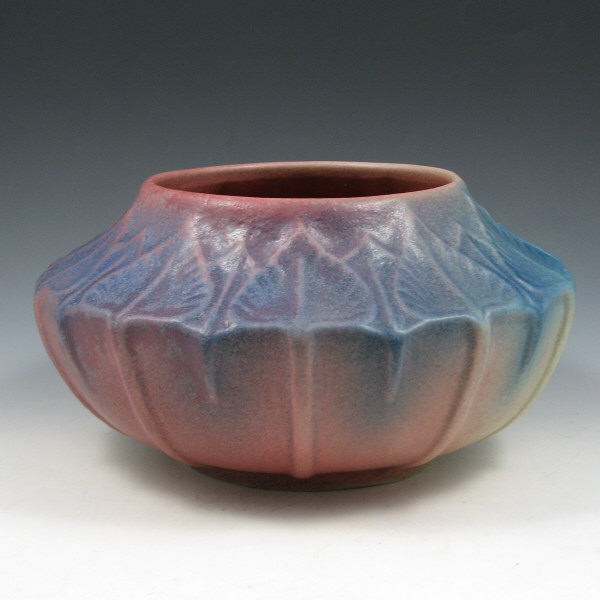 Appraisal: Van Briggle vase in a broad form with stylized leaves