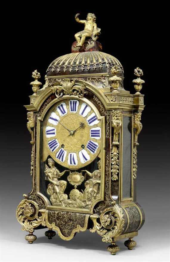 Appraisal: BOULLE CLOCK R gence the dial and movement signed BALDASSAR