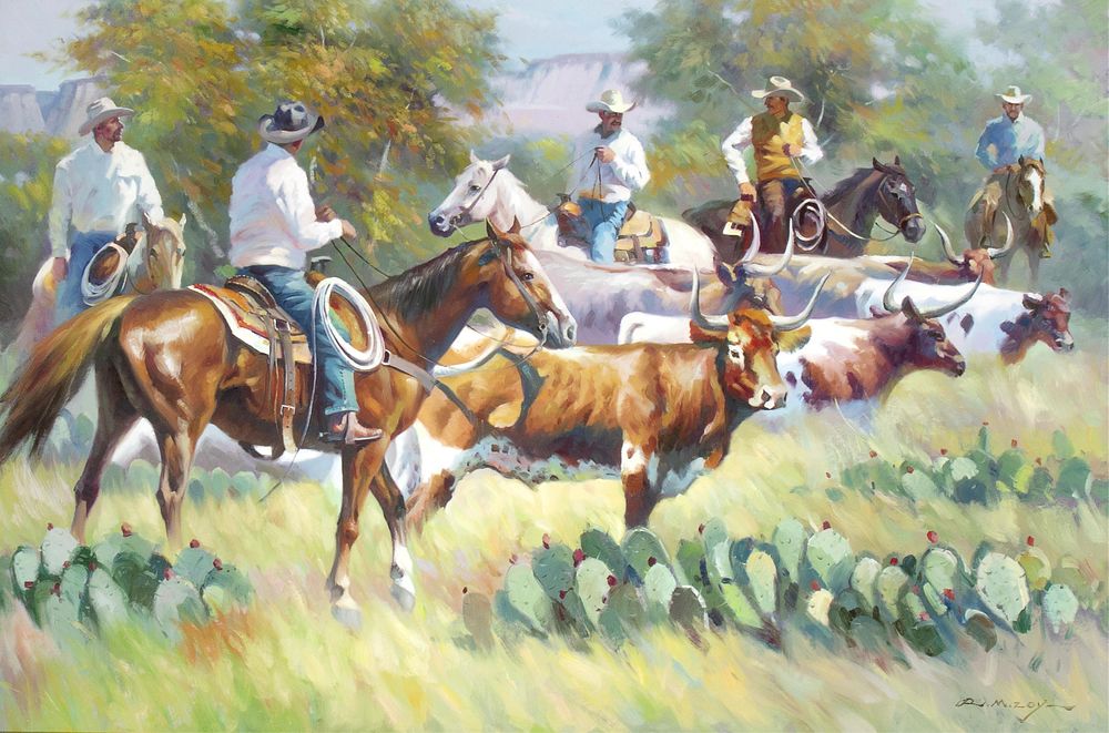 Appraisal: R M Zoy Untitled Ranchers at Work R M Zoy