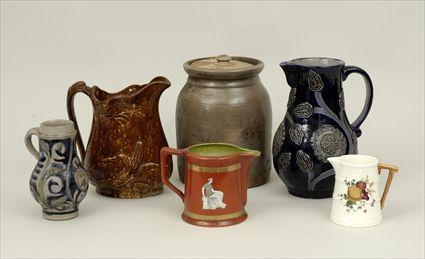 Appraisal: Six English Continental and American Pottery and Porcelain Articles Including