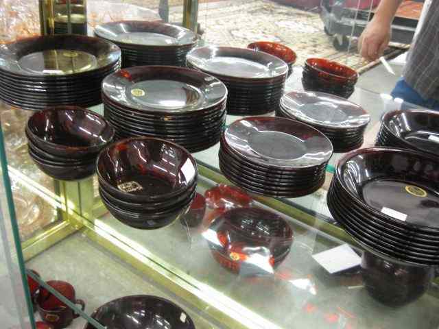 Appraisal: pcs ''Royal Ruby'' Anchor Glassware various plates bowls