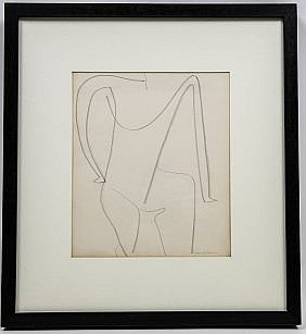 Appraisal: LOUISE NEVELSON AMERICAN - DRAWINGUntitled Signed Lower Right Pencil on