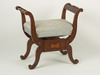 Appraisal: WINDOW BENCH - Circa - inlaid mahogany window bench backless