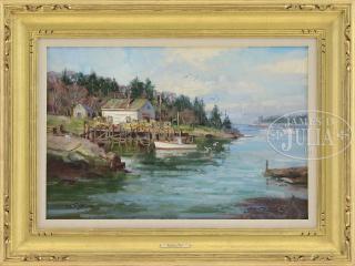 Appraisal: PAUL STRISIK American - MORGANS COVE Oil on canvas Housed