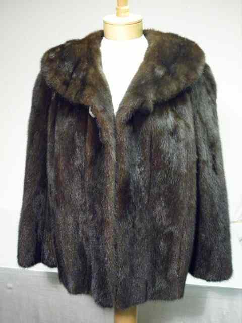 Appraisal: Brandenburg Furs dark mink fur jacket Marked on tag ''Brandenburg