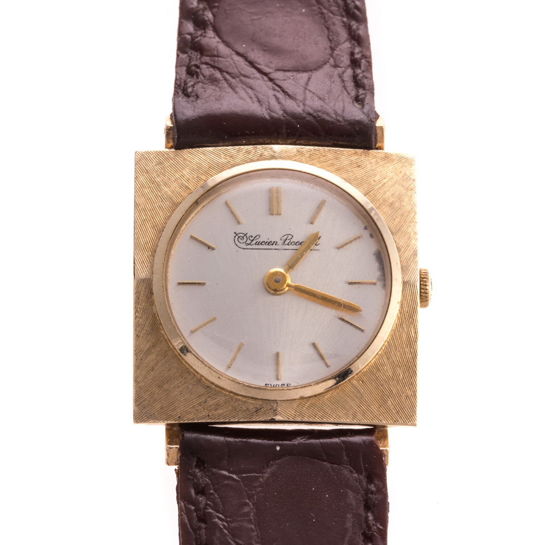 Appraisal: A K Yellow Gold Lucien Piccard Wrist Watch K yellow