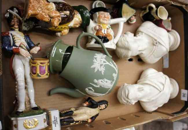 Appraisal: Tray of Mixed Giftware Items to include Large Napoleon Style