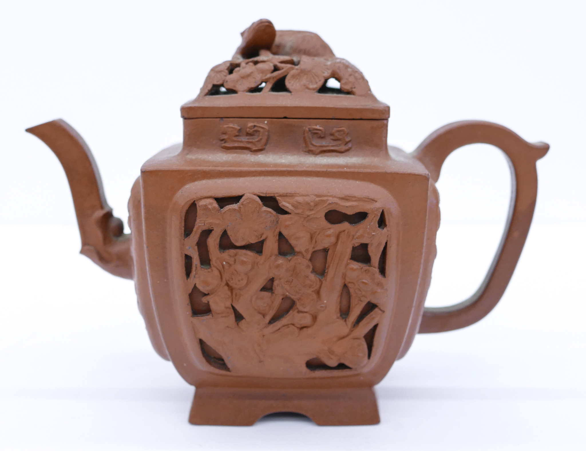 Appraisal: Chinese th Cent Yixing Teapot ''x '' An early molded