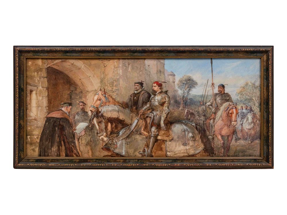 Appraisal: Charles Cattermole British - Charles Cattermole British - Soldiers Approaching