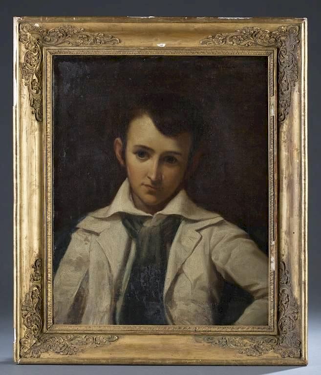 Appraisal: Portrait of a Boy oil on canvas Portrait of a