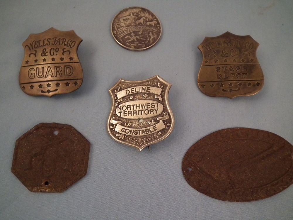 Appraisal: LOT OF WELLS FARGO BADGES ETC Lot of items including