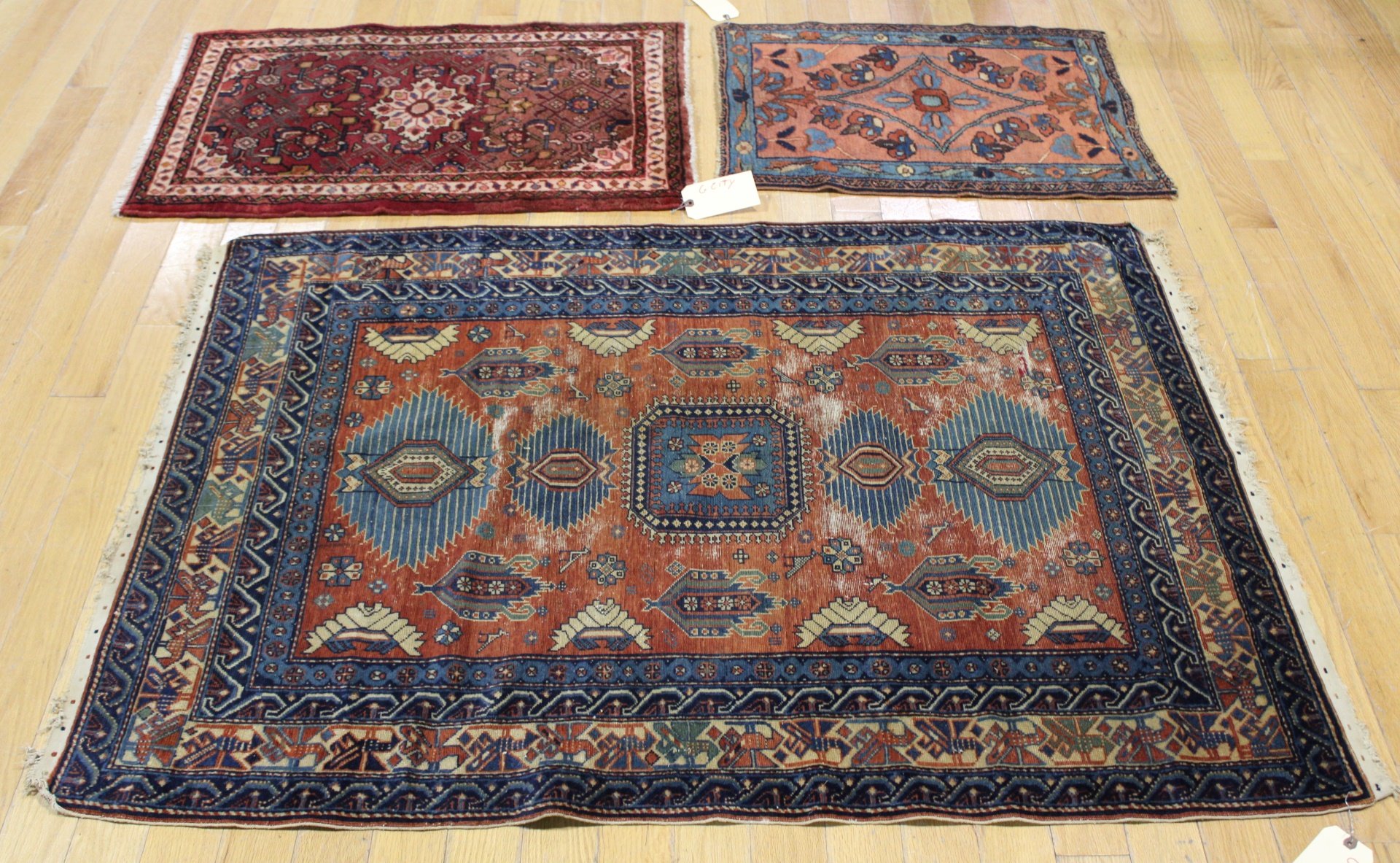 Appraisal: VINTAGE AND FINELY HAND WOVEN CARPETS Good age and all