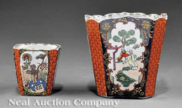 Appraisal: Two Mason's Ironstone Small Flower Pots c - each octagonal