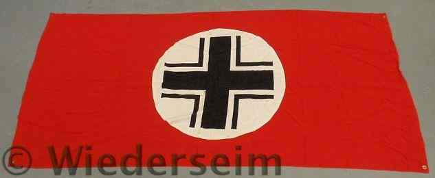 Appraisal: German World War II Flag Nazi Balken Kreuz brought back