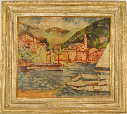 Appraisal: VITALE E Italian th C Harbor Scene OIL C B